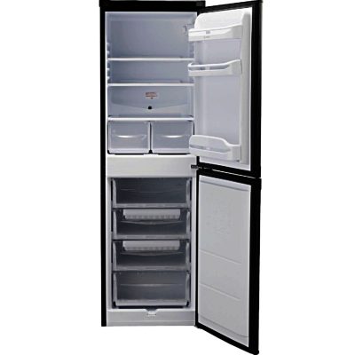 Indesit CAA55K A+ Rated 50/50 Fridge Freezer in Black